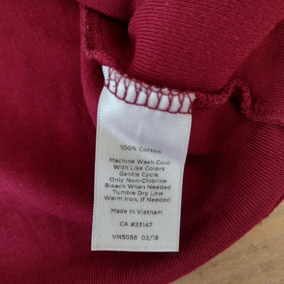 Talbots Petites Red Long Sleeve 100% Cotton Pullover Size Lp - Picture 5 of 6